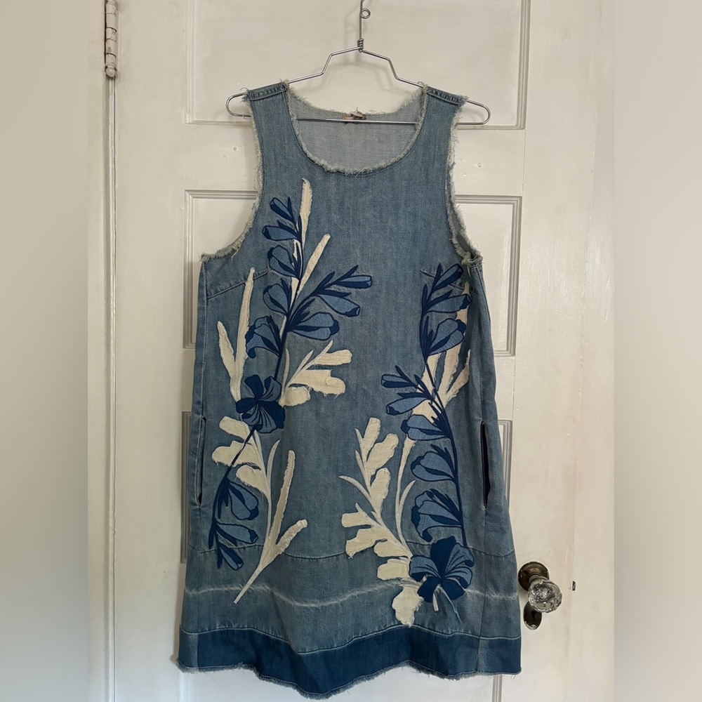 Anthropologie Patchwork Denim Dress